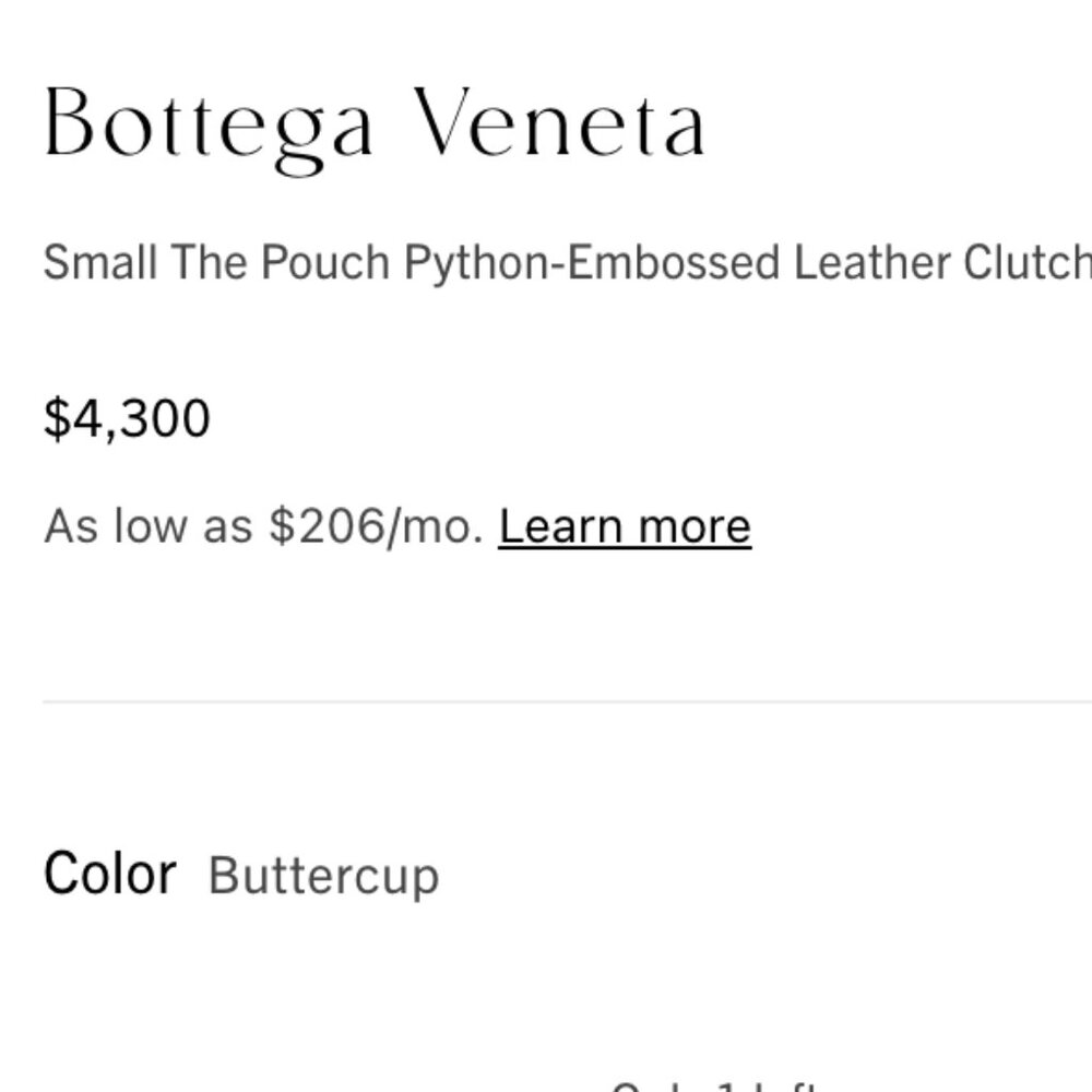 Bottega Veneta Small The Pouch Python-Embossed Le… - image 3